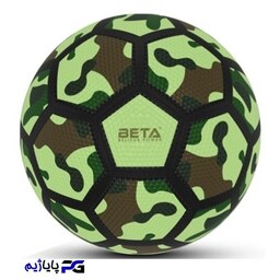 توپ فوتبال لاستیکی مناسب آسفالت سایز 4 طرح ارتشی رنگ سبز تیره 