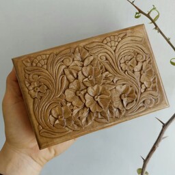 جعبه جواهرات چوبی  منبت کاری شده چوبینک