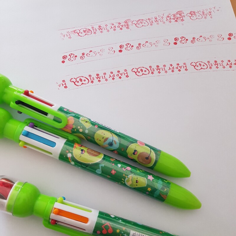 خودکار شش رنگ مهر دار  غلطکی
