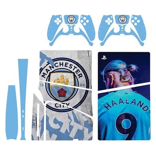 اسکین(برچسب)Playstation 5-مدل اسلیم  دیسک خور-طرحManchester City -کد03-سفارشی