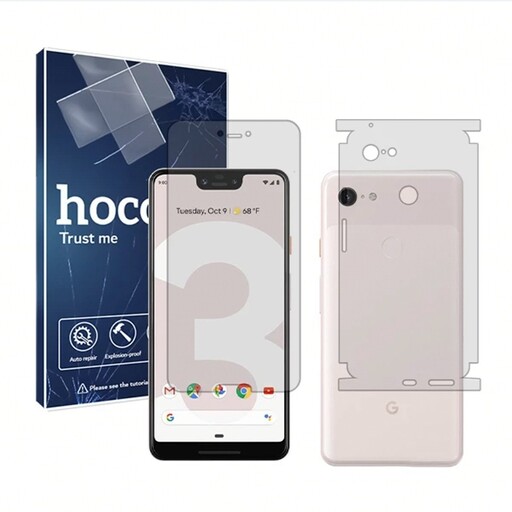 گلس نانو هیدروژلی شفاف هوکو مدل HyGEL مناسب برای گوشی موبایل گوگل Pixel 3 XL به همراه محافظ پشت