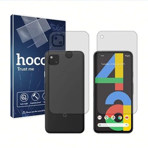 گلس نانو هیدروژلی شفاف هوکو مدل HyGEL مناسب برای گوشی موبایل گوگل Pixel 4a به همراه محافظ پشت     