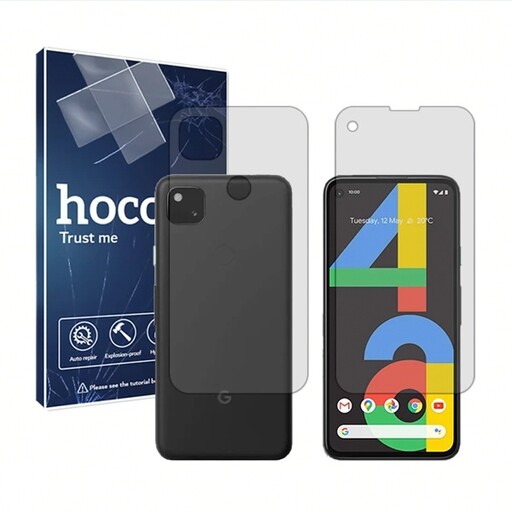 گلس نانو هیدروژلی شفاف هوکو مدل HyGEL مناسب برای گوشی موبایل گوگل Pixel 4a به همراه محافظ پشت       