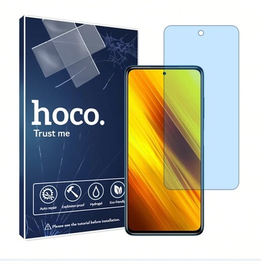 گلس anti shock ضداشعه آبی برند هوکو برای گوشی شیائومی Poco X3 NFC 