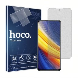 گلس تمام صفحه و فول چسب مات برند هوکو مخصوص موبایل شیائومی Poco X3 Pro 