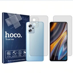 گلس نانو هیدروژلی شفاف هوکو مدلHyGELمناسب برای گوشی موبایل شیائومی Poco X4 GT همراه محافظ پشت              