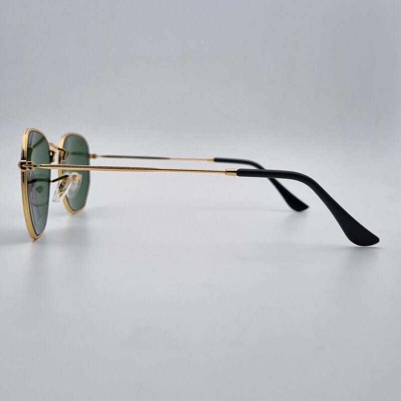 عینک آفتابی  مارک ریبن چند ضلعی شیشه سبز اسپرت زنانه و مردانه 
