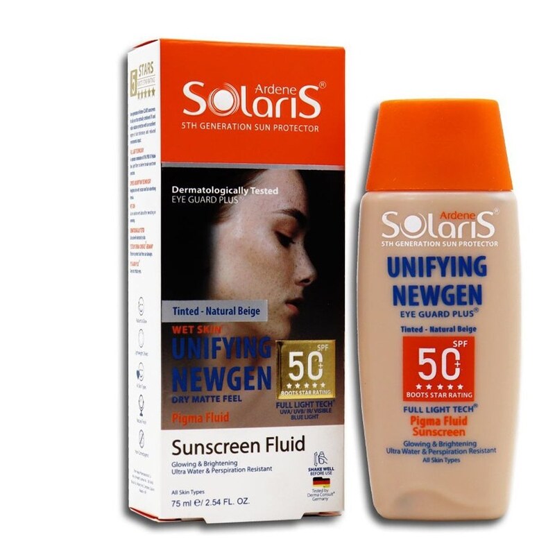 آردن سولاریس فلوئید ضد آفتاب روشن کننده پوست رنگی بژ طبیعی SPF50 75 میل