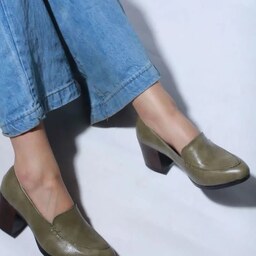 کفش زنانه مجلسی پاشنه هفت سانت طرح چوب، کفش زنانه مدل چوبی 