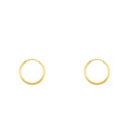 گوشواره نقره حلقه ای 925 عیار آبکاری طلا زرد 
