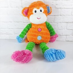 عروسک پولیشی میمون مخمل حوله ای ساخت کشور آلمان.لطیف،خوش رنگ،ضد حساسیت،قابل شستشو.نرم و بغلی.خز ابریشمی براق.