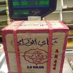 چای سعدالدین 444 جعبه چوبی در بسته بندی دو کیلو 