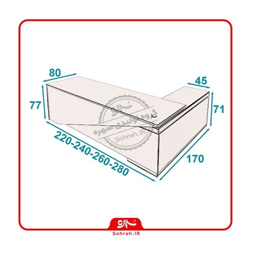 میز مدیریت مدل SO18106 سایز  120 سانتیمتر