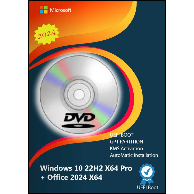 دیسک DVD  Windows 10 22h2 - Office 2024