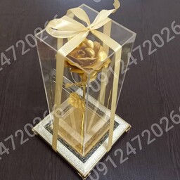 باکس رومیزی گل روکش طلا 24عیار با پایه متنوع اینستاگرام kadoonlineorg بیش از 3000نمونه حک شده موفق و 700 رضایت مشتری 