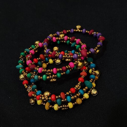(پک شش عددی )دستبند سنتی مهلو دست ساز مناسب لباس محلی و لباس سنتی و علاقه مندان به بدلیجات هندی 