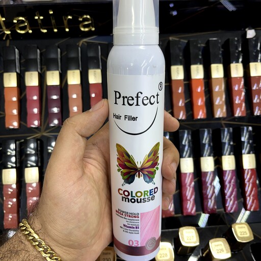 موس مو رنگی فانتزی پرفکت رنگ صورتی 03Prefect Colored Hair Mousse 03-Pink 150ml