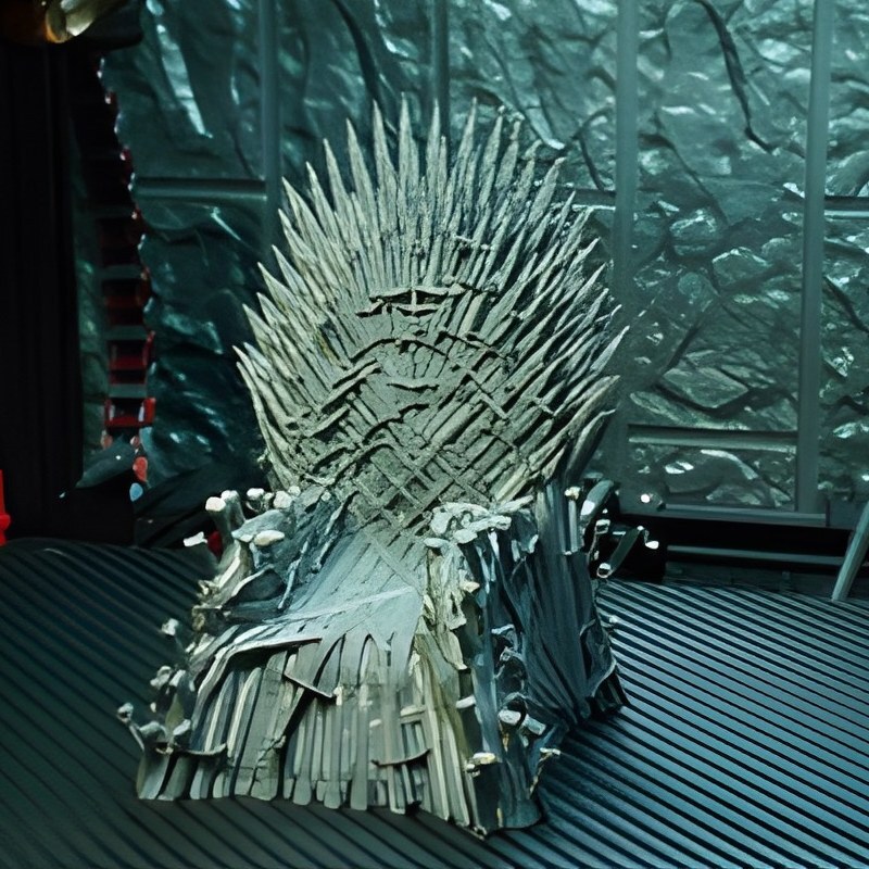 مجسمه و ماکت تخت آهنین سریال گیم آف ترونز( Game of Thrones ) با طراحی دقیق و رنگ بندی متنوع