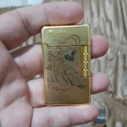 فندک طلایی طرح اژدها ...بسیار خاص و کلکسیونی به همراه جعبه هدیه