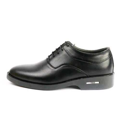 کفش مردانه رسمی کوروش ساده در دو رنگ مشکی عسلی سایز 40 تا 44 زیره پی وی سی جنس رویه چرم مصنوعی خارجی