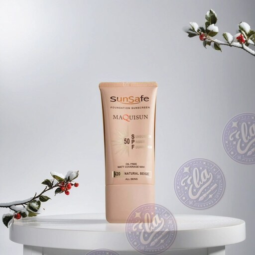 ضد آفتاب سان سیف  کرم پودری و پرایمری مکیسان مدل N20 ( بژ طبیعی ) با SPF50 حجم 40گرم	