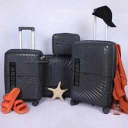 مجموعه چمدان مسافرتی نشکن مونزا مدل KL2025 طوسی