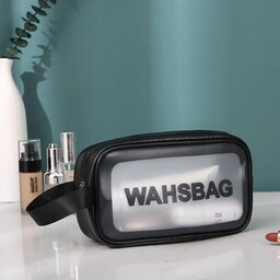 کیف لوازم آرایشی و بهداشتی ضد آب سایز کوچک برند WASHBAG رنگ مشکی