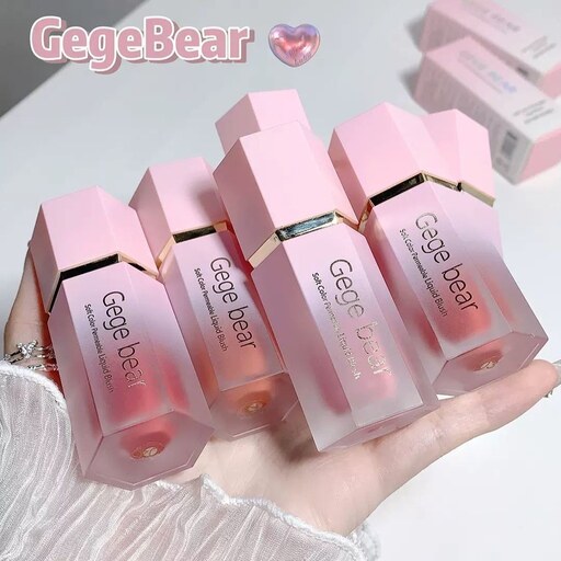 رژگونه مایع برند باکیفیت GEGE BEAR حجم 4 گرم های کپی موجود در 3 رنگ