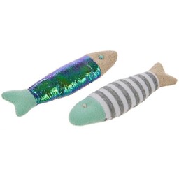 اسباب بازی گربه مدل ماهی کت نیپ دار، بسته 3 عددی 