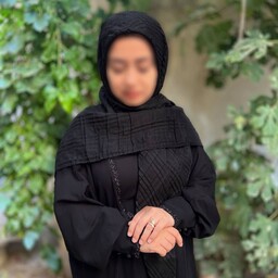 روسری پلیسه منگوله دار  نخی مشکی قواره 130