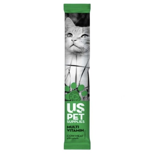 بستنی گربه  20  گرمی  Us Pet مدل مولتی ویتامین با طعم گوشت گاو