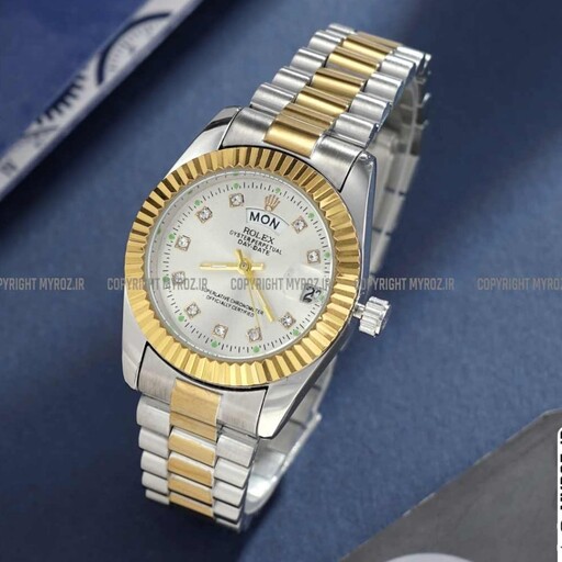 ساعت مچی زنانه رولکس ROLEX طرح DAY DATE مدل 2057 