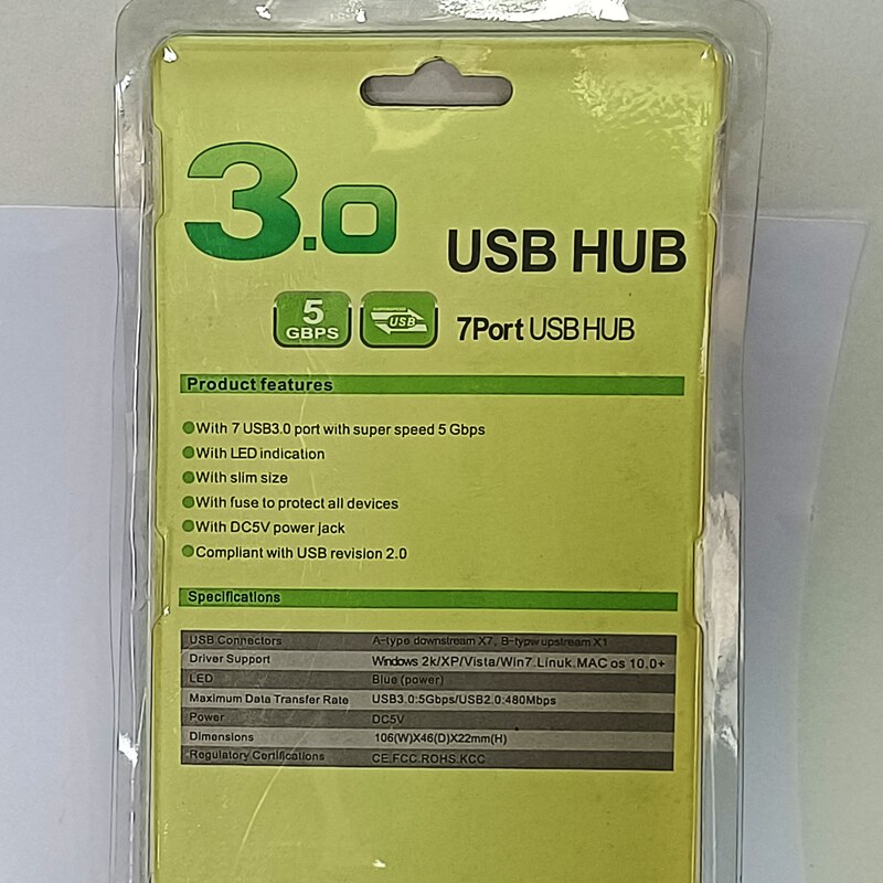 هاب 7 پورت USB3 کلید دار مدل 507 (کد P2111)