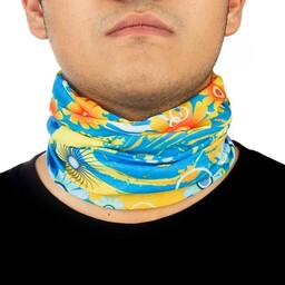 دستمال سر و گردن کوهنوردی اسکارف تابستانی طرحدار هد گیر ABS  آبی زرد