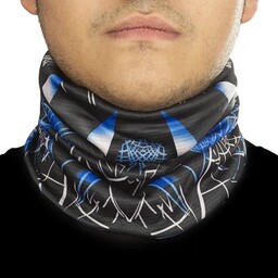 دستمال سر و گردن کوهنوردی اسکارف زمستانی خزدار YRI آبی سفید