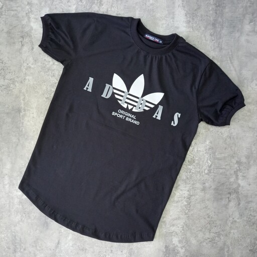 تیشرت پسرانه یقه گرد adidas نخ پنبه یقه و سرآستین کش