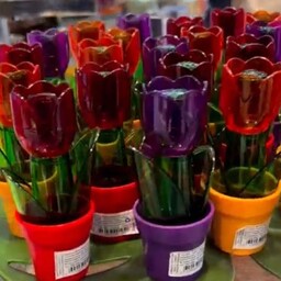 نمکدان طرح گل لاله محصول ترکیه در 3 رنگ