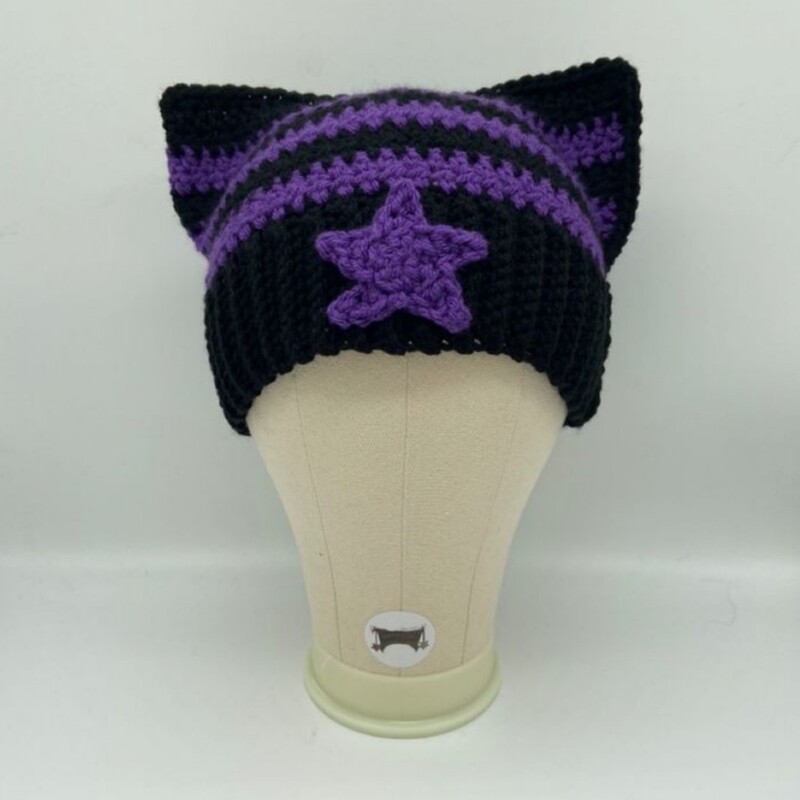 کلاه و کت بینی ستاره ای دو رنگ بافتنی بافته شده با دست قابل سفارش با ترکیب رنگ دلخواه 