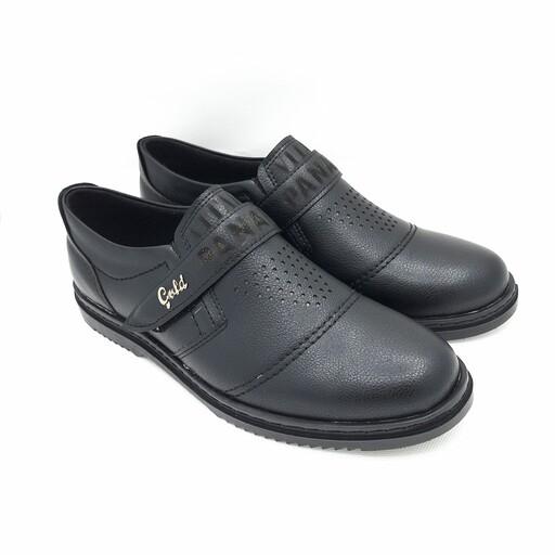 کفش مردانه چرم رسمی دوردوخت قیمت مناسب و کیفیت عالی رنگ مشکی کد 220126 محصول غرفه منصف باسلام ارسال رایگان به سراسر کشور