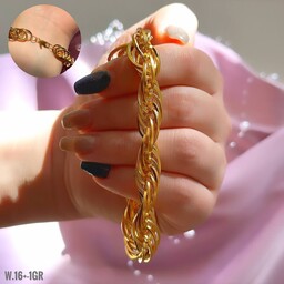 دستبند نقره ،شیک و خاص با عیار 925 و ابکاری طلا 