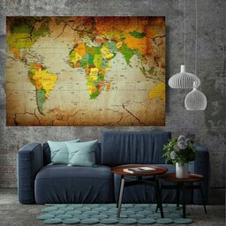 پوستر دیواری طرح نقشه جهان کد TFP213