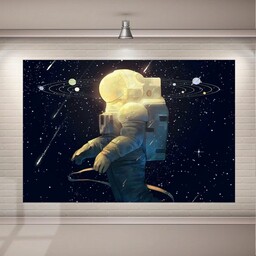 پوستر دیواری طرح کهکشان مدل فضانورد و قمر کد FP431