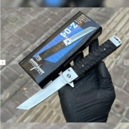 چاقو کلد استیل تاشو z-04 ضد زنگ رنگ مشکی بسیار تیز و حرفه ای