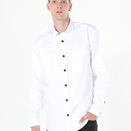 پیراهن آستین بلند مردانه رصان سفید برند colin s .CL1057508_Q1.V1_WHT