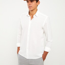 پیراهن آستین بلند مردانه رصان سفید برند XSIDE S3DV62Z8