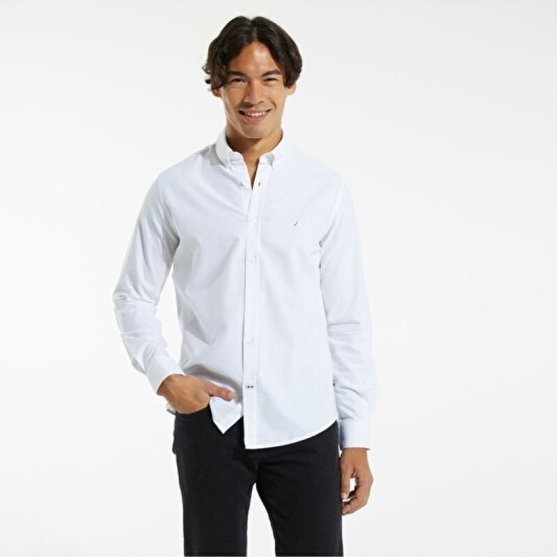 پیراهن آستین بلند مردانه رصان سفید ناتیکا WC17307T