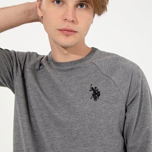 پلیور مردانه رصان طوسی برند u s polo assn G081SZ082.000.1499039