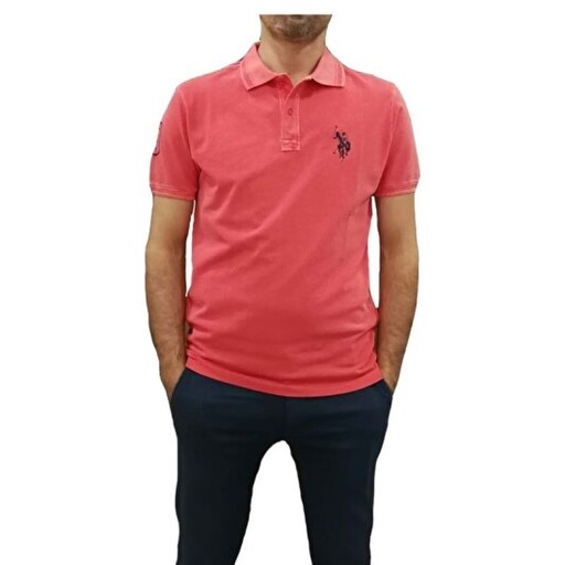 پولوشرت مردانه رصان نارنجی برند u s polo assn ST05165