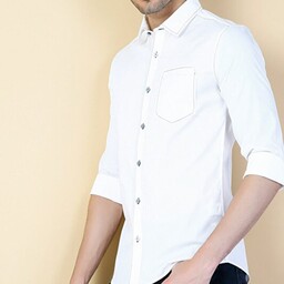 پیراهن آستین بلند مردانه رصان سفید برند colin s CL1033238