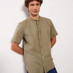 پیراهن آستین کوتاه مردانه رصان سبز السی وایکیکی S3AA22Z8